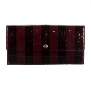 Louis Vuitton Amarante Rayures Monogram Vernis Sarah Wallet